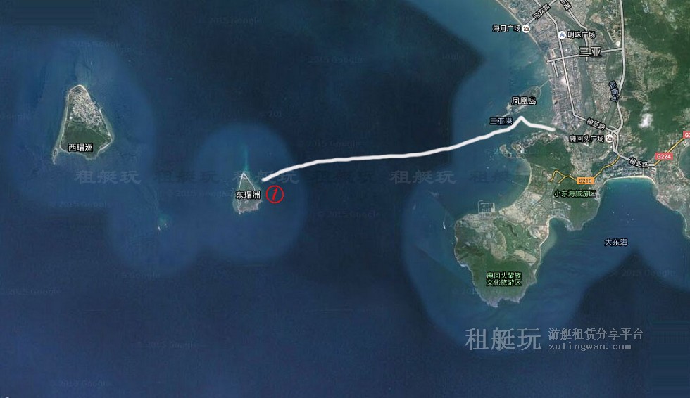 三亞旅游游艇租賃 三亞港-東島線路 三亞旅游游艇租賃 三亞港-東島線路